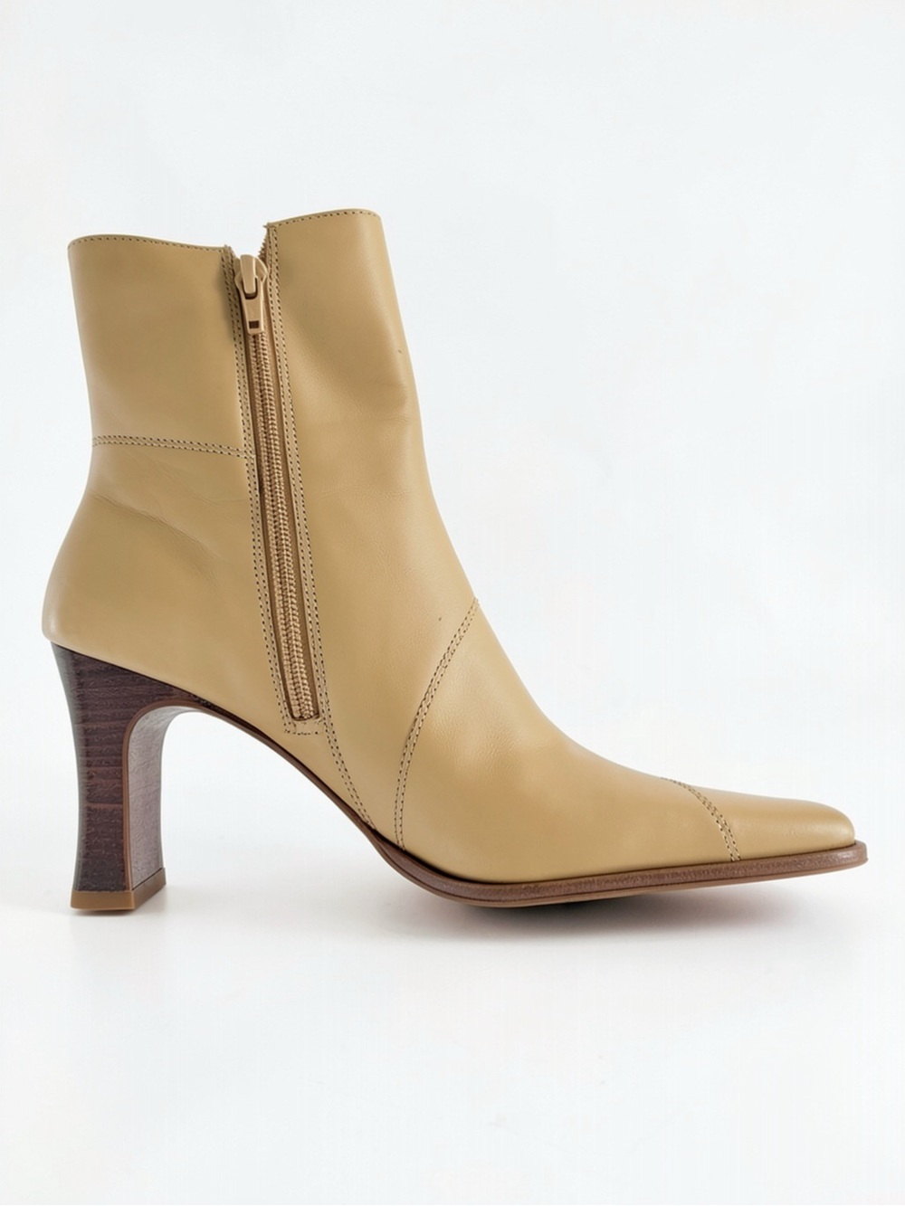 Vintage Hillard & Hanson Tan Leather Square Toe Boots Italy- Size 8.5 New in Box